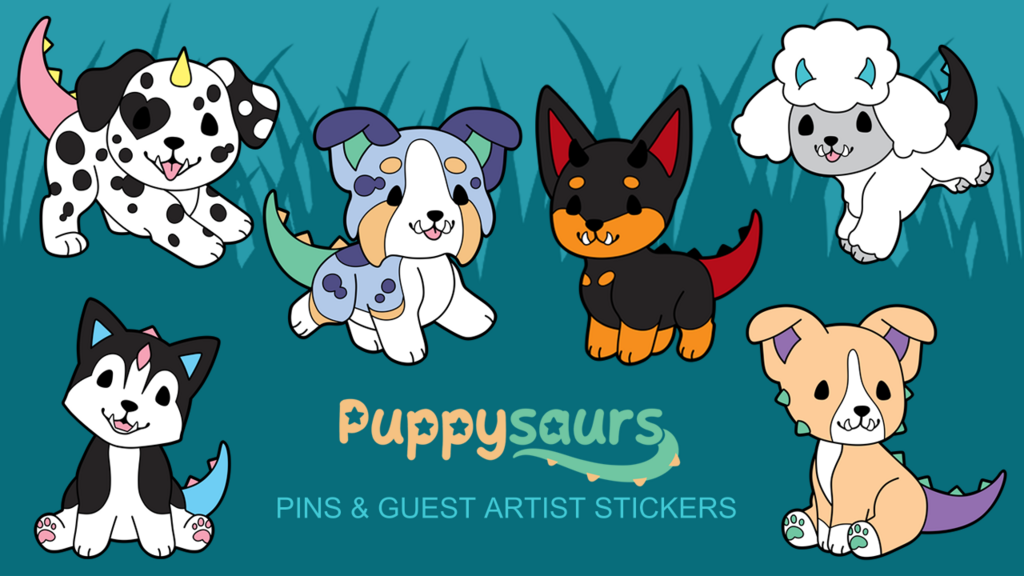 Puppysaurs Pins