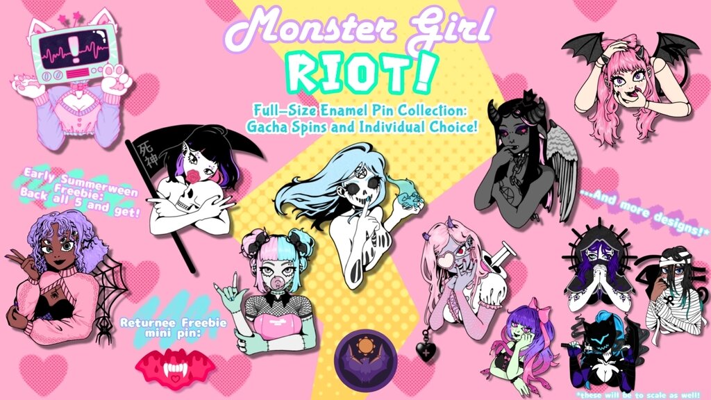 Monster Girl Riot: A Full-Sized Gacha Pin Collection