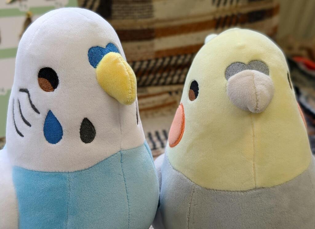 ROUND Budgie & Cockatiel Plushies