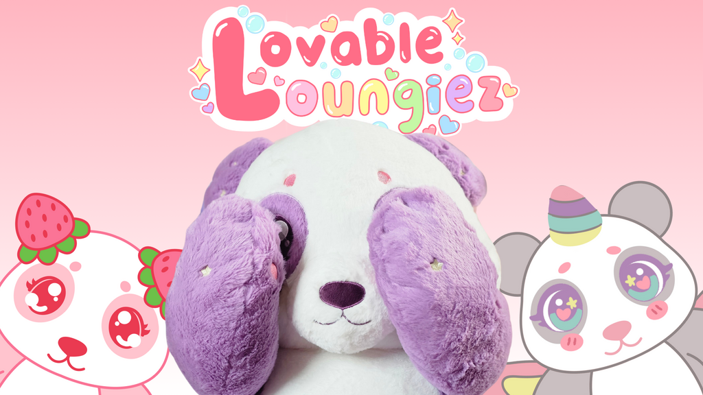 Lovable Loungiez: Chonky 40" Weighted Panda Plushies