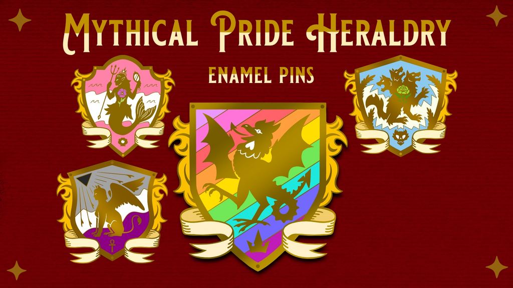 Mythical Pride Heraldry Pins | Series 2