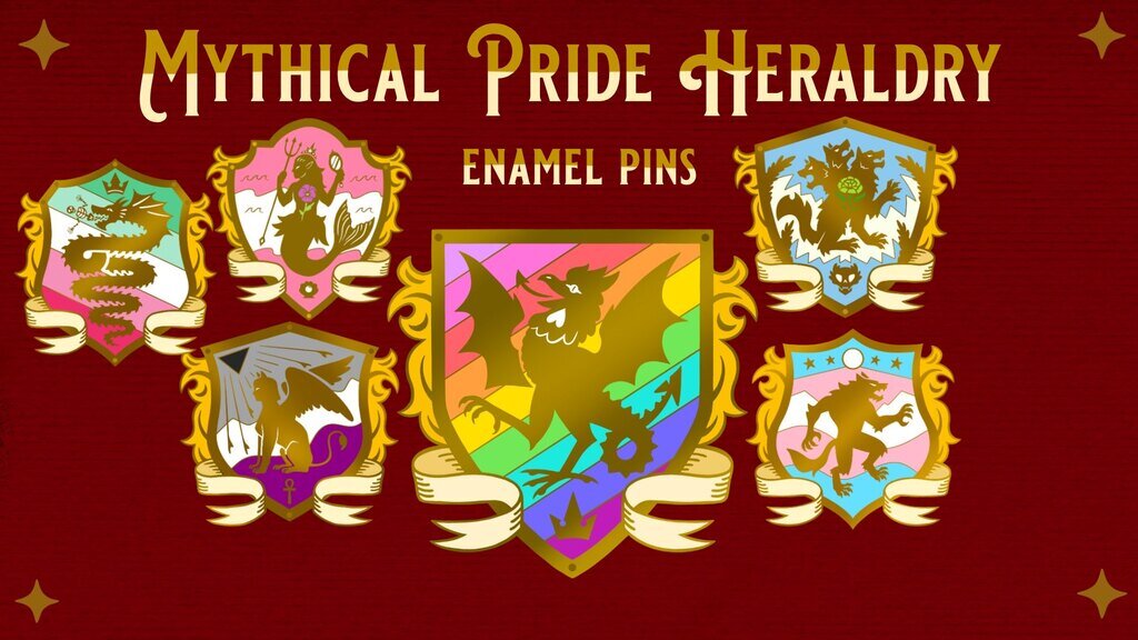 Mythical Pride Heraldry Pins | Series 2