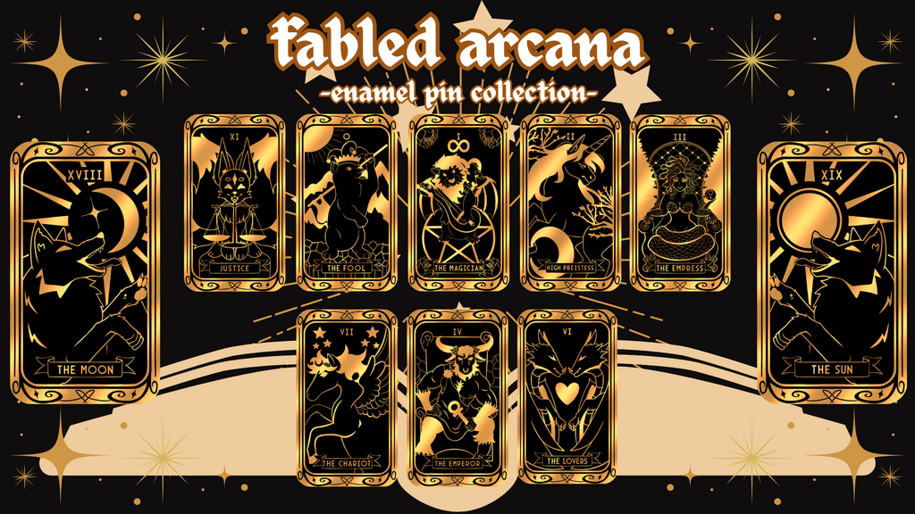 Fabled Arcana: Mythical Creatures x Tarot Enamel Pins