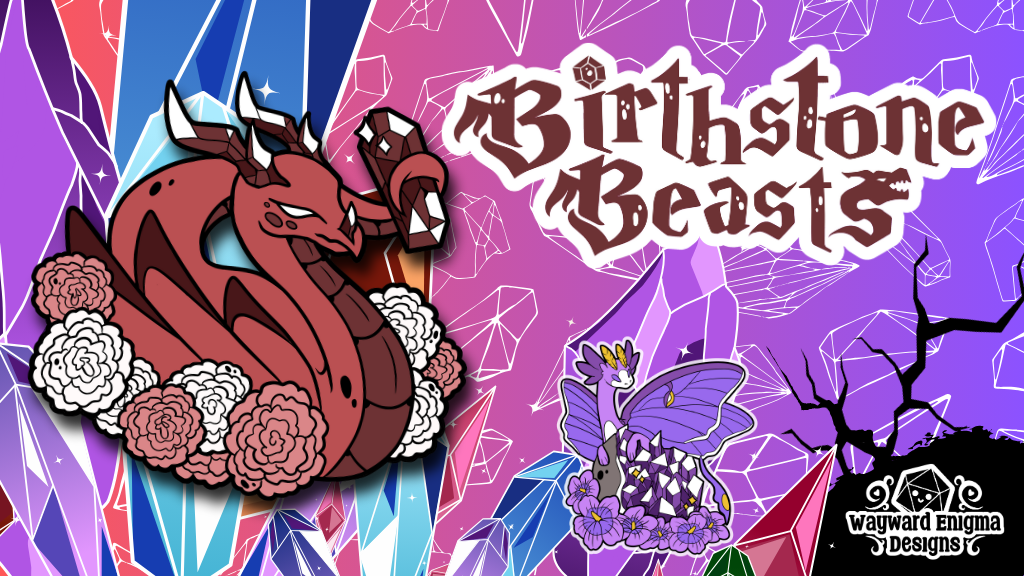 Gem Dragon Birthstone Pins