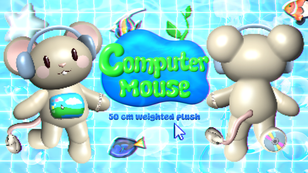 Computer Mouse Plush - weighted and 50cm tall!