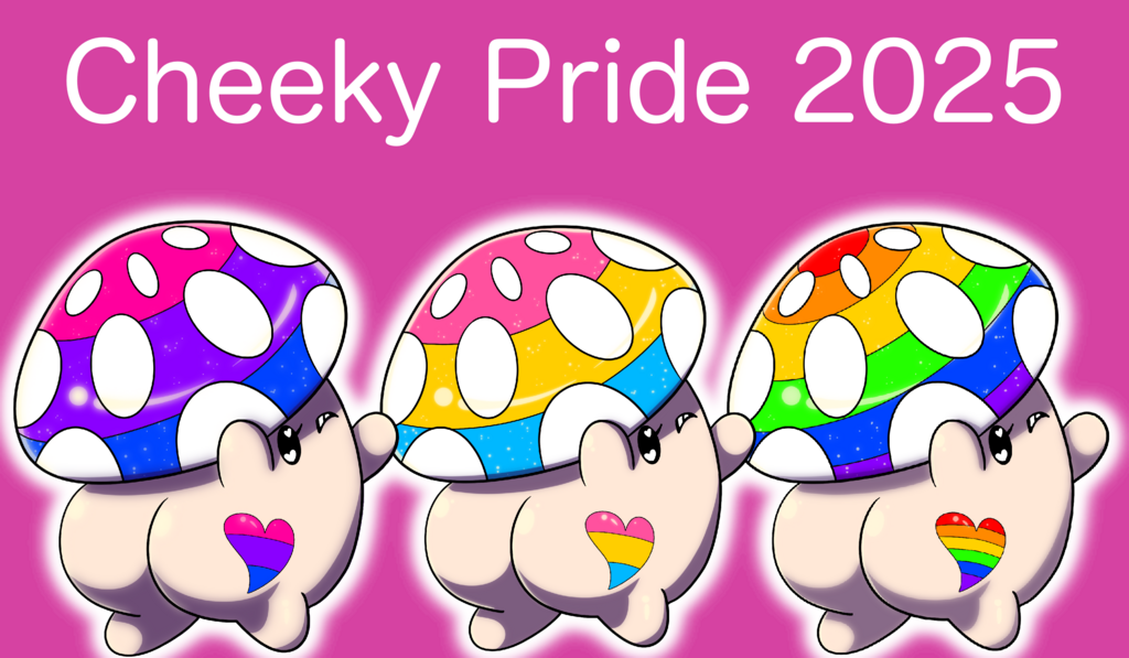 Cheeky Mushroom Pride Pins