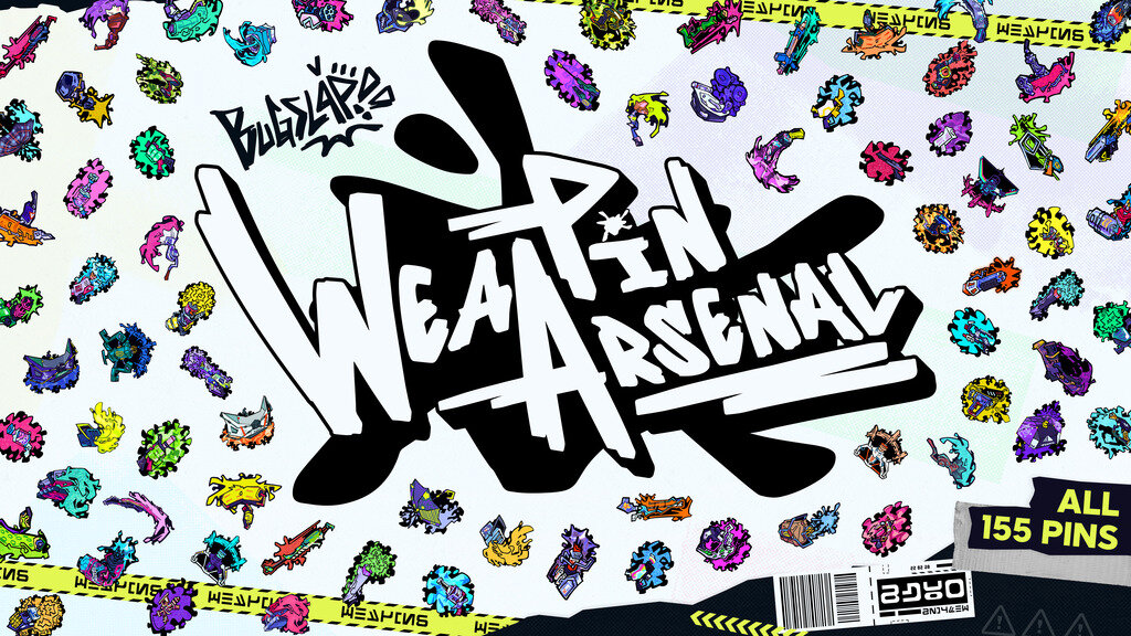 Splat Weapon Arsenal Enamel Pin Set