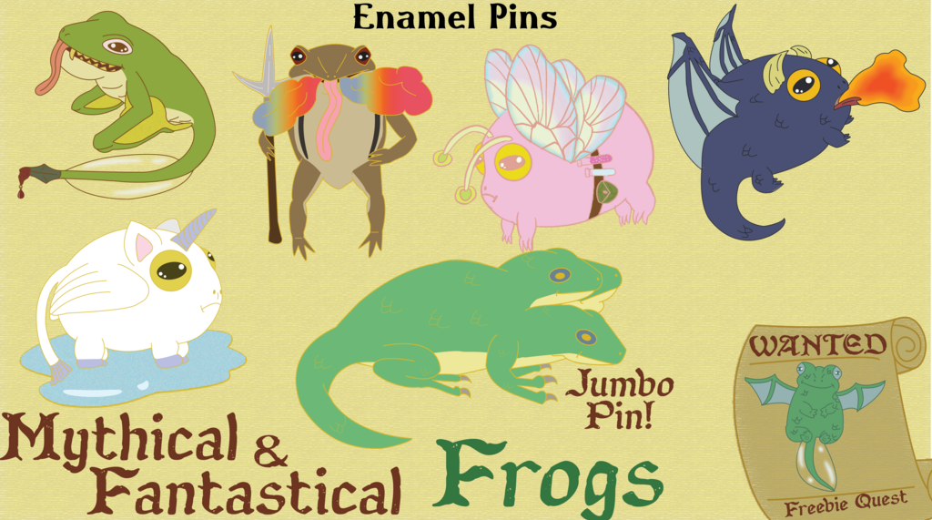 Mythical & Fantastical Frogs - Enamel Pins