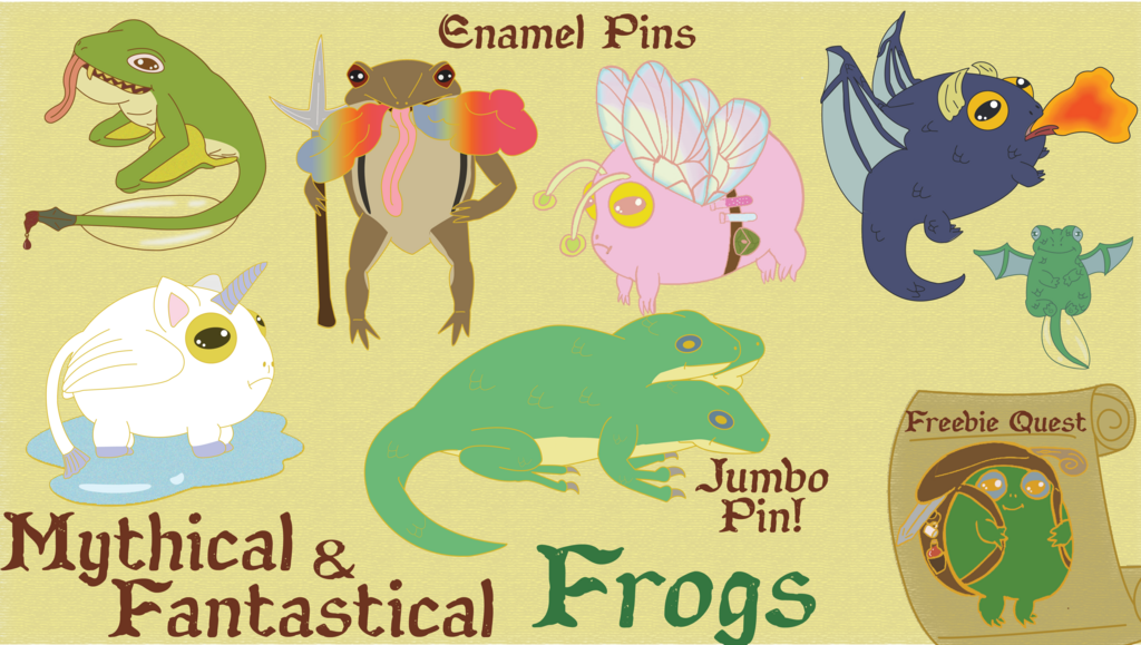 Mythical & Fantastical Frogs - Enamel Pins