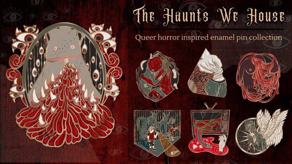 The Haunts We House | Queer Horror Inspired Enamel Pins