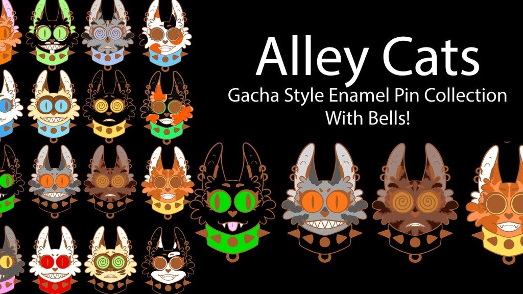Gacha Alley Cats Mystery Bag Enamel Pins