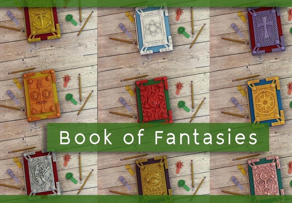 Book of Fantasies: 3D Printable Book Covers