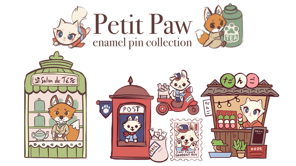 Petit Paw Enamel Pins