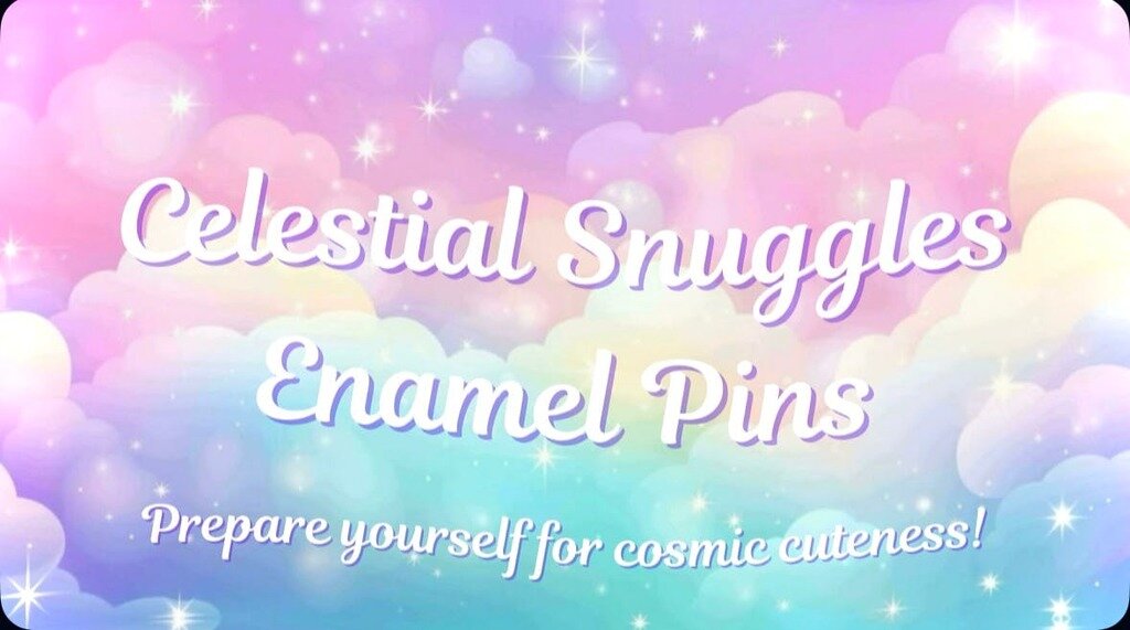Celestial Snuggles Enamel Pins