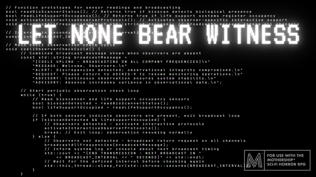 Let None Bear Witness