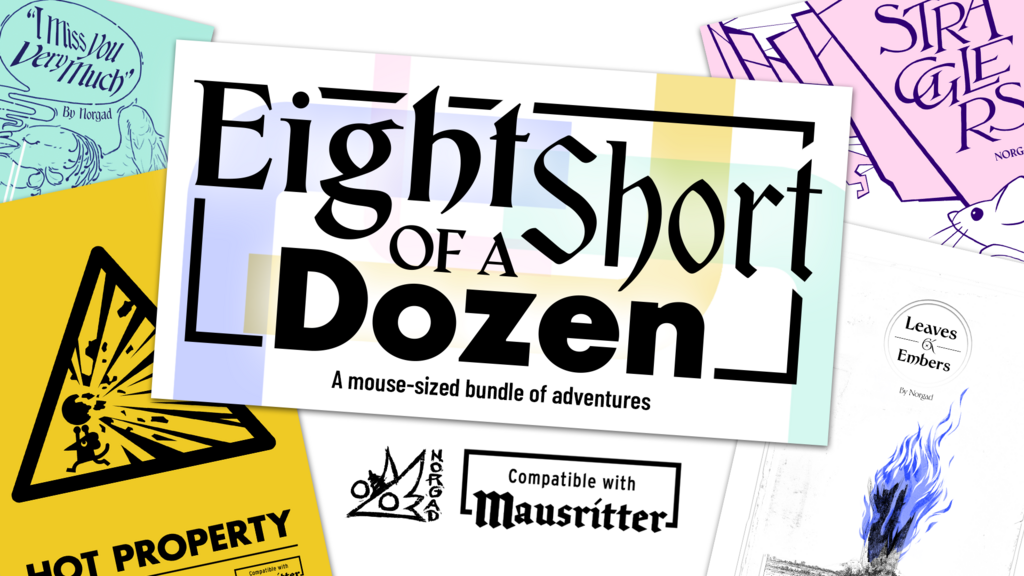 Eight Short of a Dozen — A bundle of adventures for Mausritter