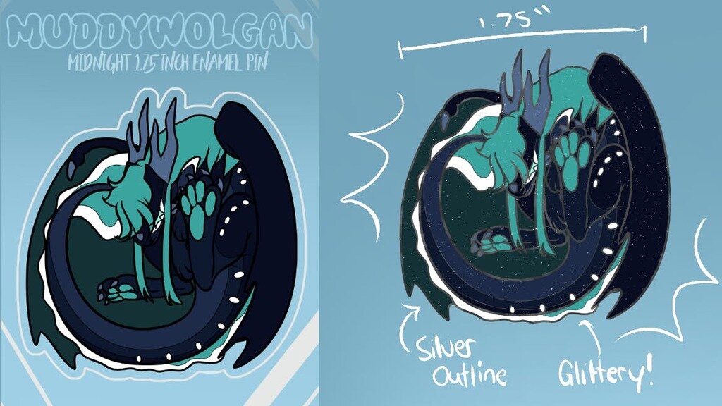 Midnight 1.75" SOFT ENAMEL PIN