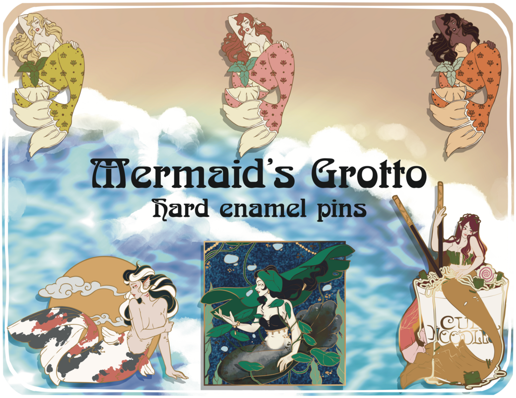 Mermaid’s Grotto - Mermaid Enamel pins