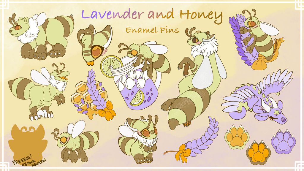 Lavender and Honey - Enamel Pin Collection