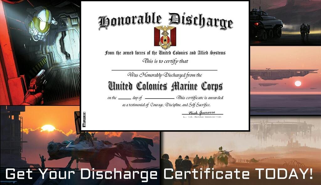 United Colonies Marine Discharge Certificate