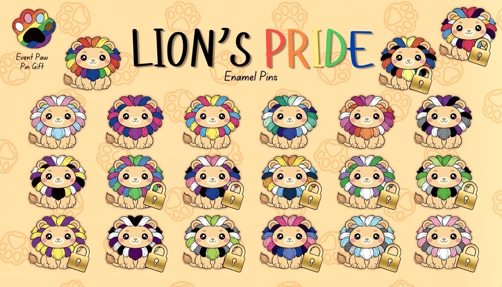 Lion’s PRIDE Enamel Pins