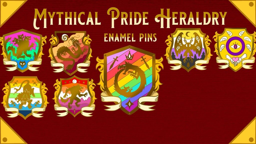Mythical Pride Heraldry Pins | Series 3