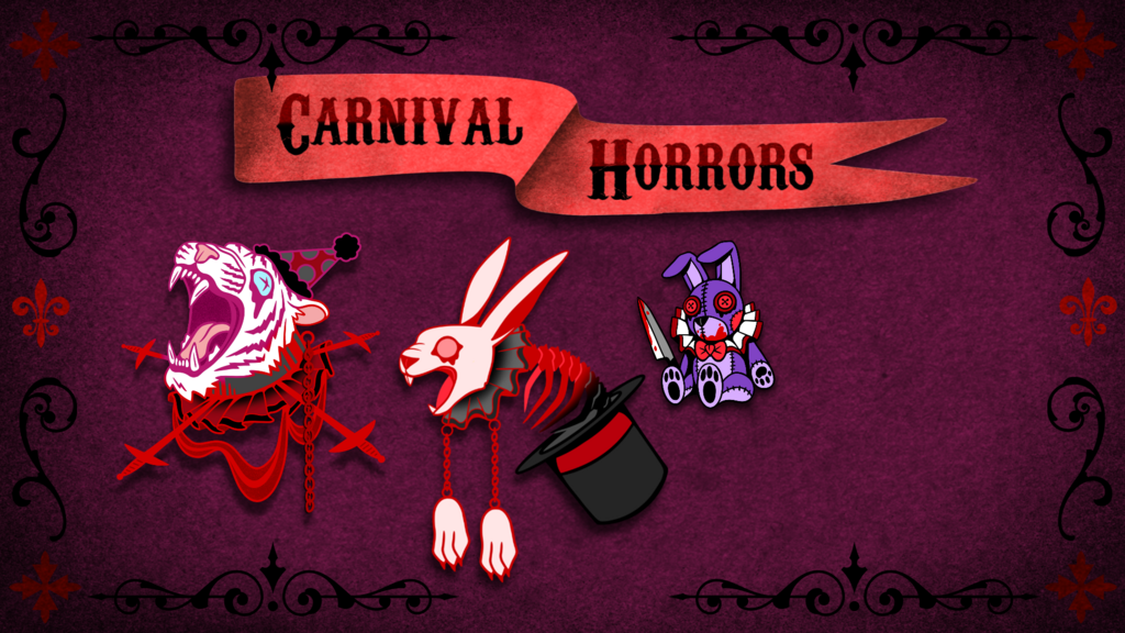 Carnival Horrors | Creepy Carnival Animal Enamel Pins