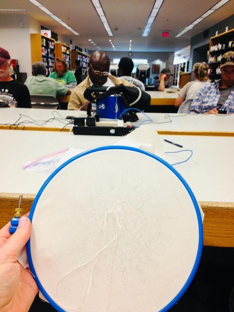 Embroidery with the Homeless: A Sis Solves Bro’s Cold Case