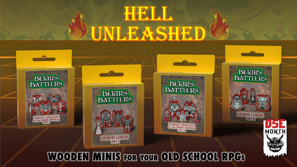 Bekir's Battlers - Hell Unleashed! Wooden Minis for OSE