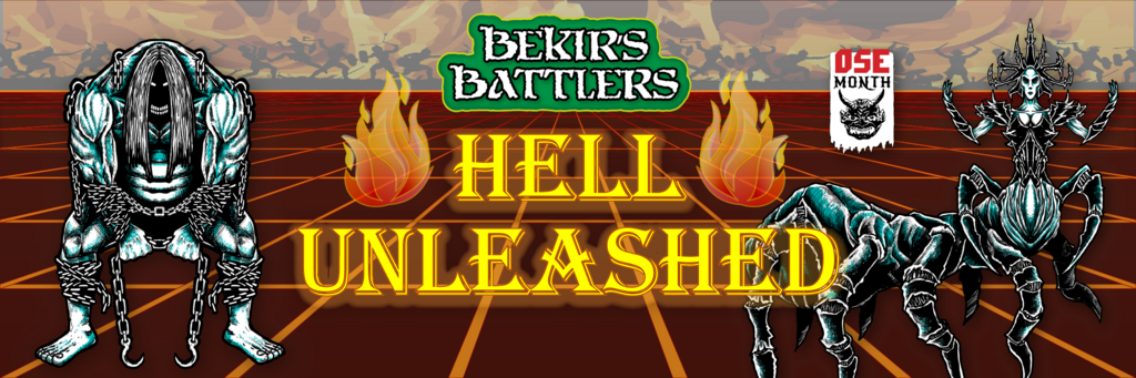 Bekir's Battlers - Hell Unleashed! Wooden Minis for OSE