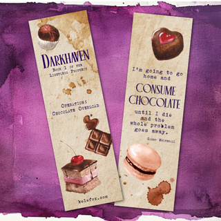 Printable Chocolate Overload Bookmark (pdf)