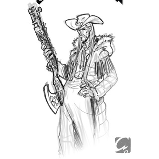 ValhalLaw Original Sketch Postcard