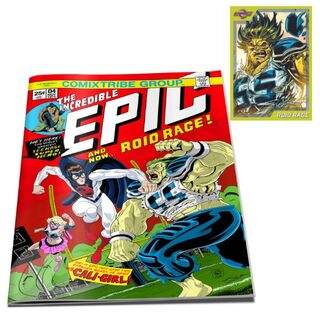 EPIC: Super Teenage Wasteland #4B (Zolman Hulk #181 Homage Cover) + Roid Rage Metal Card
