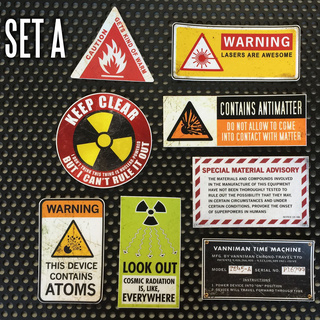 STICKER SET: 8 Warning Labels (Set A)