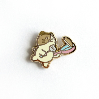 Pancake Kitty Mini Enamel Pin