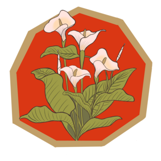 Calla lily acrylic pin