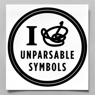 STICKER: Unparsable Symbols (Circle)
