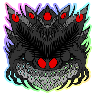 2.5 inch Holographic Mothman Vinyl Sticker