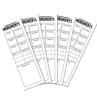 Monuments Stat-Tracker Bookmark x 5