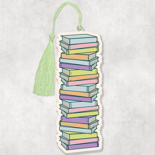 Book Stack Bookmark - Succulent - Book Tracker