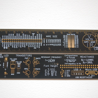 6" Raspberry Pi PCB ruler BLACK