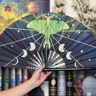 Lunar Moth Folding Fan