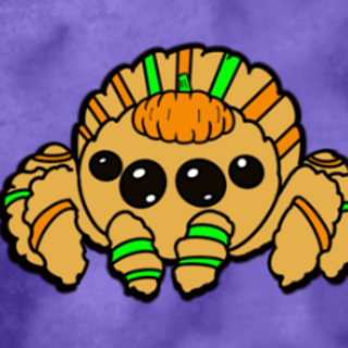 Sweet Treat Terror Pumpkin Cookie Jumping Spider