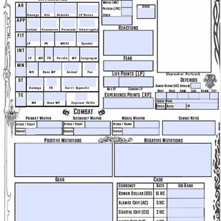 Character Sheet Fillable Bundle PDF