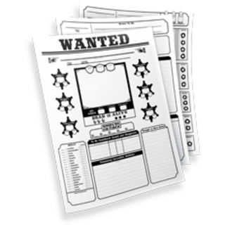 Wanted Poster Player Sheet (Prints)