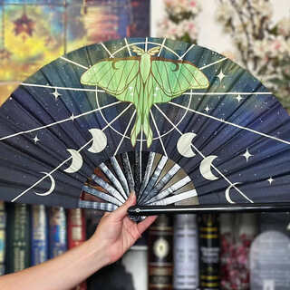 Lunar Moth Hand Fan