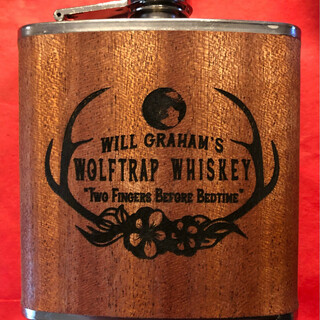 Will Graham’s Wolftrap Whiskey Wood and Stainless Whiskey Flask
