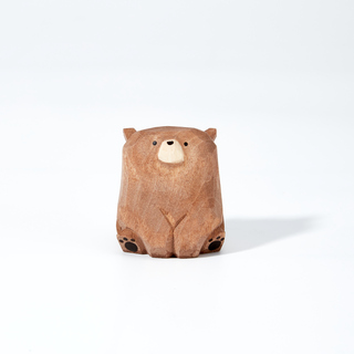 Tomo Carved Wooden Brown Bear