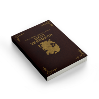 *Limited Edition* Faux Leather-bound West Verdestia Continent Guide Book