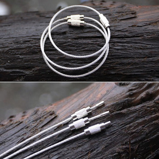 Stainless Steel 20cm Wire Keychain Cable Key Ring